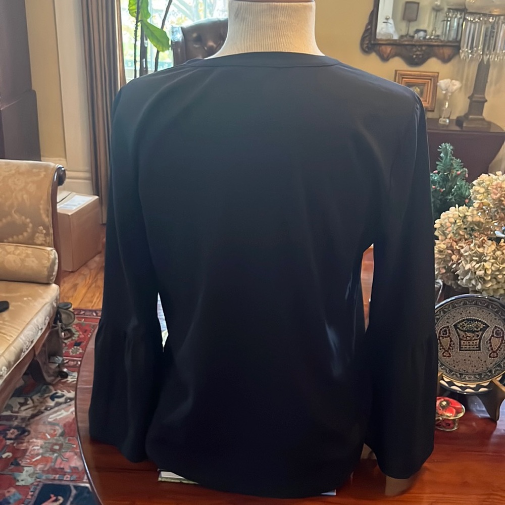 J. Crew Bell Sleeve V Neck Blouse - Picture 10 of 14